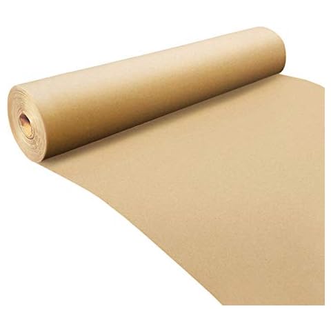 MERRIMEN Kraft Paper Roll - Jumbo Value Pack - Brown Paper Packing Roll - Ideal for Arts, Crafts, Gifts, Postal, Shipping, Wrapping, Floor Covering, Table Runners (500mm x 25m) Cover