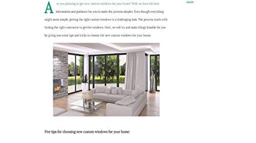 Windows For Home Tips