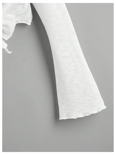 OYOANGLE Women's Bolero Shrug Lightweight Bell Long Sleeve Tie Front Cropped Cardigans4