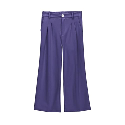 Boys Flat Bi-Stretch Dress Pants High Waist Chino Sweatpants Teens Straight Slim Fit Western Trousers Trendy Comfy4