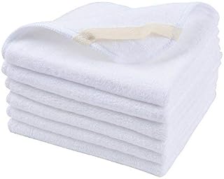 Sinland Microfiber Facial Cloths Fast Drying Washcloth 12inch x 12inch White 6 pack