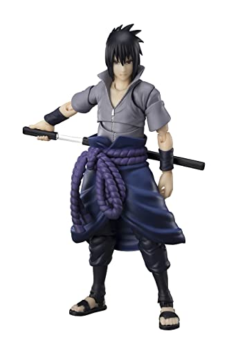 S.H. Figuarts Naruto Shippuden Uchiha Sasuke - All Hate Back, Approx. 5.7 inches (145 mm), PVC & ABS Pre-painted Action Figure BAS63450
