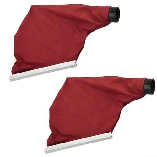 Lot de 2 sacs collecteurs de poussière en tissu pour ponceuse à bande 9403 9401 outil électrique de rechange Rouge/noir