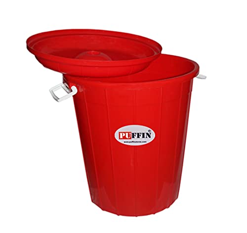 Image of PUFFIN Multipurpose Plastic Storage Bucket Drum 100 LTR with Lid Blue