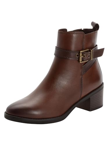 Bottines en cuir femme MARCO TOZZI talon bloc fini les pieds fatigués en fin de journée