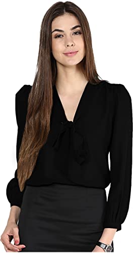 Image of Girls Bishop sleeves V-neck tie up top-71
