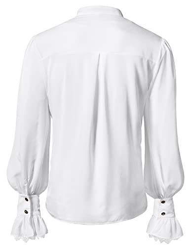 Mens Ruffle Blouse Medieval Renaissance Gothic Steampunk Victorian Regency Aristocrat Shirts Top3