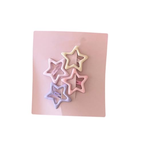 2 ペア素敵なスター弓クマアクリル小さなヘアクリップ十代の若者たち女子学生学校日常使用ノンスリップバレッタアクリルクマヘアアクセサリー