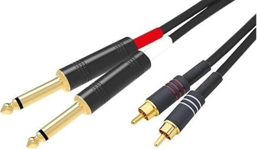 Cable de audio 2 jack de cobre libre de oxígeno con conectores de alta resistencia