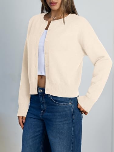 Image of Trendy Queen Cropped Cardigan Sweaters for Women Lightweight Y2k Fall Outfits Spring Fashion Clothes 2026