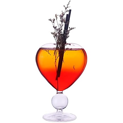 URMAGIC Heart Shape Wine Glasses Set Cover