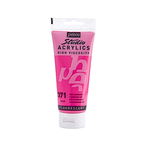 Pébéo 837371 Studio Acrylique Tube Rose Fluorescent 100 ml
