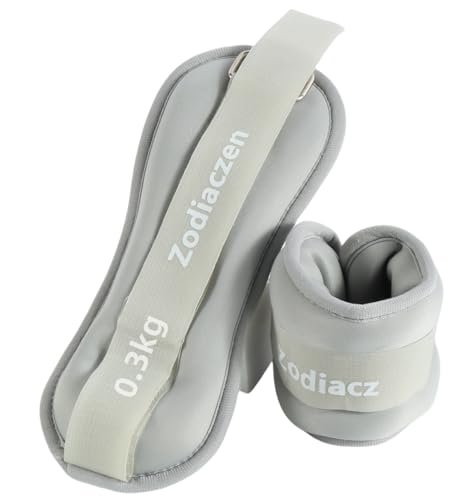 ZodiacZen Lot de 2 poids pour poignets et chevilles - Pour débutants et enfants - Pour les mouvements, la course, le jogging, la gymnastique - Gris