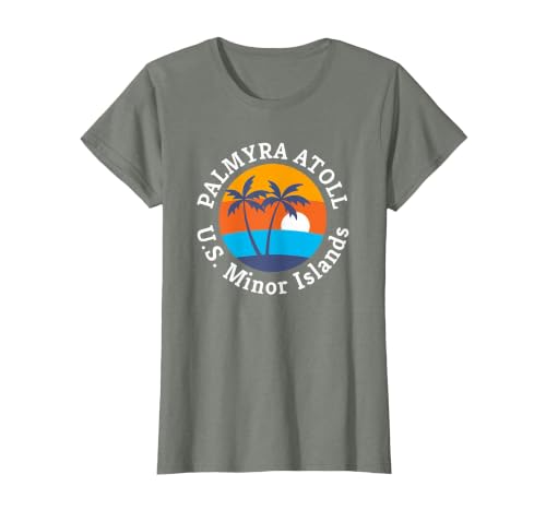 Palmyra Atoll Beach U.S. Minor Islands Summer Vacation T-Shirt, Women, Olive Heather, X-Small