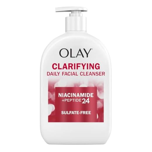 Olay Face Wash, Daily Facial Cleanser with Niacinamide, Peptides & Glycerin - Clarifying, Refreshes Skin Surface, Refines Appearance of Pores - Sulfate-Free, Paraben-Free, Oil-Free, 16 Oz