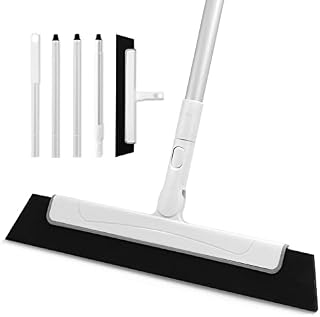 Newthinking Foam Floor Squeegee for Wet Room, Lightweight Floor Water Wiper with Adjustable Long Handle for Wet Room Bathroom Floor, 26-48 inches