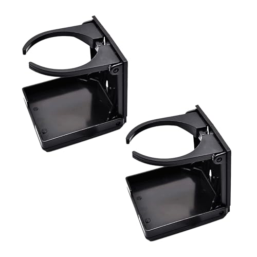Porte-gobelet de bateau pliable à bras réglables MARINE CITY noir 7-9,5cm anti-goutte