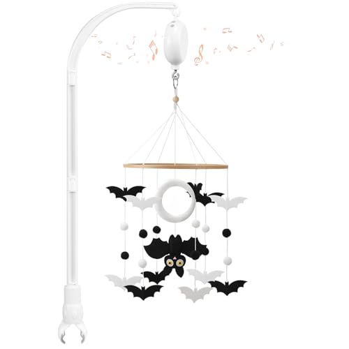 Image of Avelin Montessori Mobile, Musical Black and White Baby Crib Mobile for Baby Boys & Girls, Digital Music Box with 12 lullabies, Baby mobile for crib, Nursery Mobiles for Crib & Bassinet