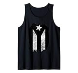 Puerto Rico Resiste Black Flag Protest Gift Cool Taino Art Tank Top