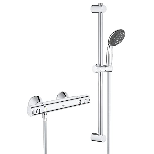Grohe Vitalio Start - Sistema de ducha con termostato, teleducha y barra de ducha, acabado cromado (Ref. 34597000)