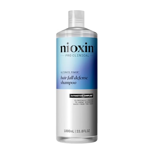 Nioxin Hair Fall Defense Shampoo | Activates Hair Follicles for Visibly Less Hair Loss| With Lauric Acid, Caffeine, Niacinamide and Sandalore