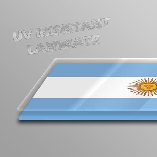 Image of World Country Flag Decal Stickers - Two Pack - for Cars Windows Bumpers Laptops Tablets Tumblers Cups Walls (Argentina)
