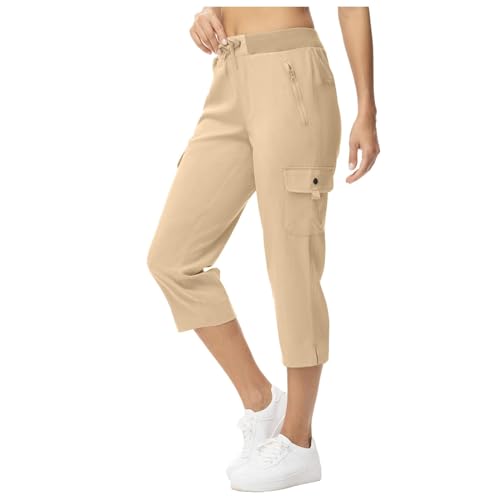 Pantalon jambe droite pour femme avec cordon élastique