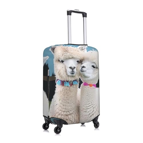 Cute Alpacas Print Travel Luggage Cover - Personalization Elastic Suitcase Protector,M(Fit 22-24 Inch Luggage)3
