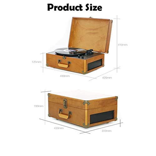 TAISK Tourne-Disque rétro, boîte à Musique de Style Vintage en Bois Naturel, Tourne-Disque avec Haut-parleurs stéréo… - Les Beatles, Paul McCartney, John Lennon, RIngo Starr, George Harrison TAISK Tourne-Disque rétro, boîte à Musique de Style Vintage en Bois Naturel, Tourne-Disque avec Haut-parleurs stéréo… – Image 4