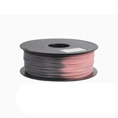 Consorti di stampa 3D PLA a 2 colori per la temperatura+1.75 mm filo sensibile termico materiale 3D Accuratezza della resistenza FDM 0.03 mm bobina da 1 kg turns pink nero