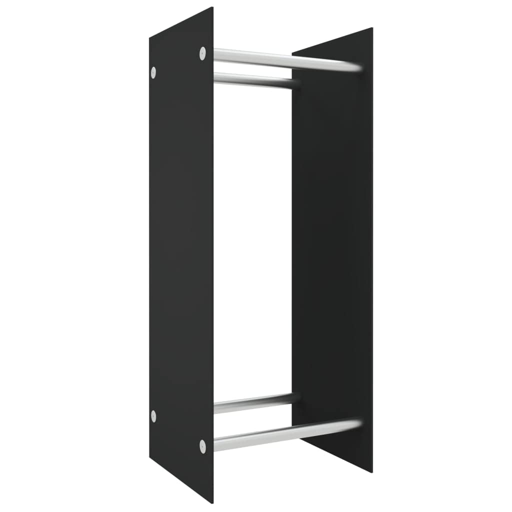 Leñero de Vidrio Templado Negro 40x35x100 cm,Casa y jardín,Accesorios para hornos de leña y chimeneas,Accesorios para Bolsas y Soportes de leña,15.05kg-327467