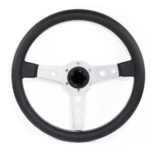Universal 350 Mm 14 Zoll Auto Sportlenkrad Rennlenkrad Autozubehör Auto Lenkrad(Silber)
