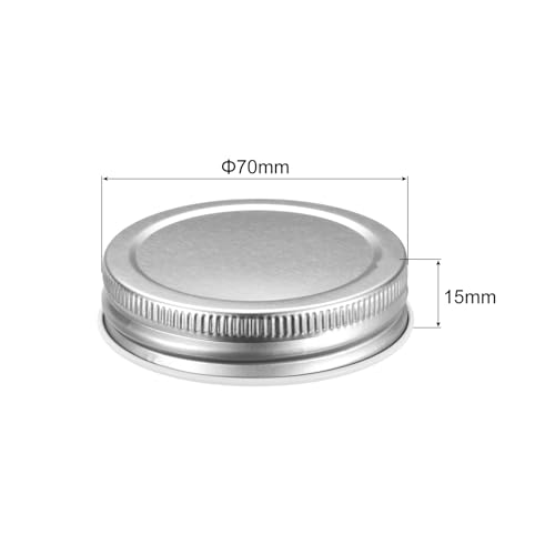 Couvercle bocal Mason régulier joint hermétique uxcell argenté 6pcs