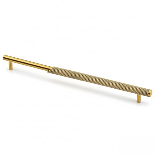 Image of Plantex Stainless Steel & Aluminium Cabinet Handle /288mm Wardrobe Door Handle /Cupboard Pull-Push Handles for Home /Office - Pack of 1 (Brass Antique & Gold)
