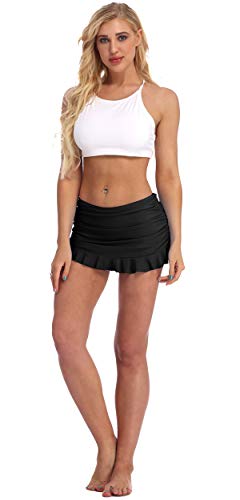 Seagoo Swim Skirt Bottoms for Women Bikini Skirted Slimming Chlorine Resistant Swimwear4