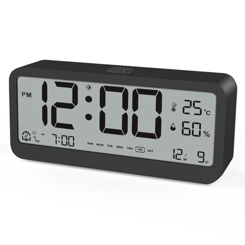 Opiniones y reviews de Relojes y despertadores de esta semana. 41 Reloj Despertador,Reloj Despertador Digital con Luz Nocturna,12/24 Horas,Alarma,Doble, Repetición,Cronometraje, Fecha,Día de Semana,Humedad&Temperatura,Reloj Digital Escritorio...