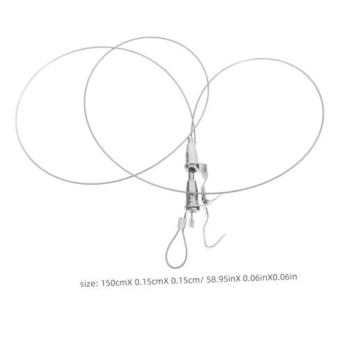 Image of HOMSFOU 2pcs Adjustable Picture Hanging Wire Wire Rope Hooks Coated Steel Braided Cable Hangers for Mirror Photo Hanging String
