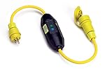 Woodhead 15052-6A Super-Safeway Watertite GFCI Plug and Connector, Industrial Duty, Automatic GFCI Reset, NEMA 5-15 Configuration, 12/3 SJTW Cord Type, 15A Current, 120V Voltage, 6ft Cord Length