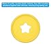 PATIKIL 35mm Plastic Book Binding Discs, 11 Pack Discbound Expansion Discs Star Binder Rings for DIY Notebook Planner, Yellow