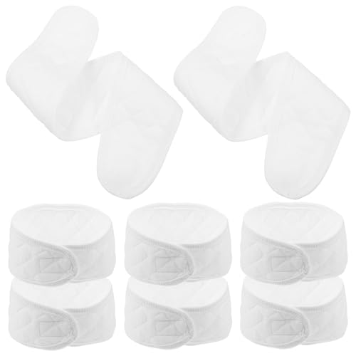 Image of Healifty 6Pcs Pure Baby Belly Bands Infant Belly Button Band Newborn Umbilical Cord (White)