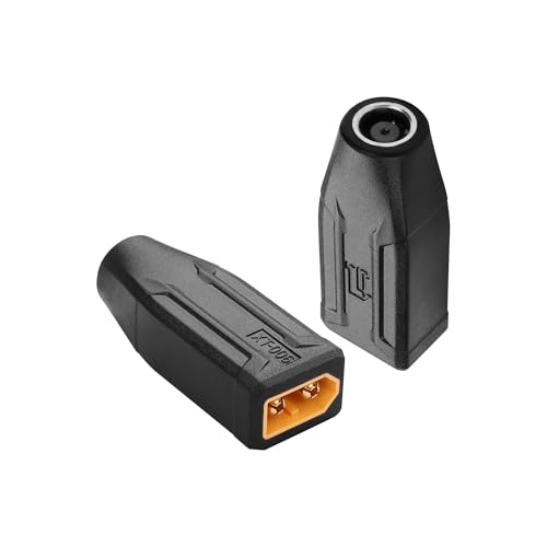 SinLoon 2個 XT60-DC7909アダプター コンバーターヘッド XT60-DC 7.9mm X 0.9mmワイヤレスTS100はんだごて、FPVモニター電源、ドローン用 (XT60オス-DC7909メス)（Amazon）