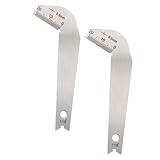 JECOMPRIS 2個ドリルビット用 角測定ゲージ ステンレス製 角測定ツール 対応 ポータブル型 耐腐食性 軽量 コンパクト設計