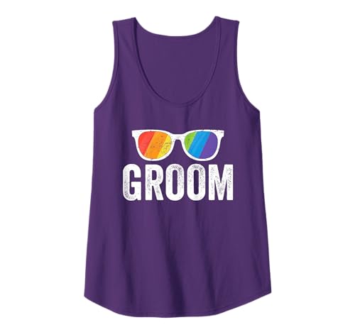 Groom Bachelor Party LGBT Same Sex Gay Wedding Husband Tank Top