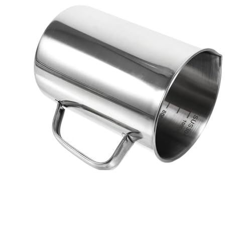 CIYODO Beakers for Lab Home 1000ml Scale Measuring Cup Sturdy Stainless Steel Graduations