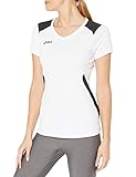 ASICS Women's Set Jersey, White/Black, Medium