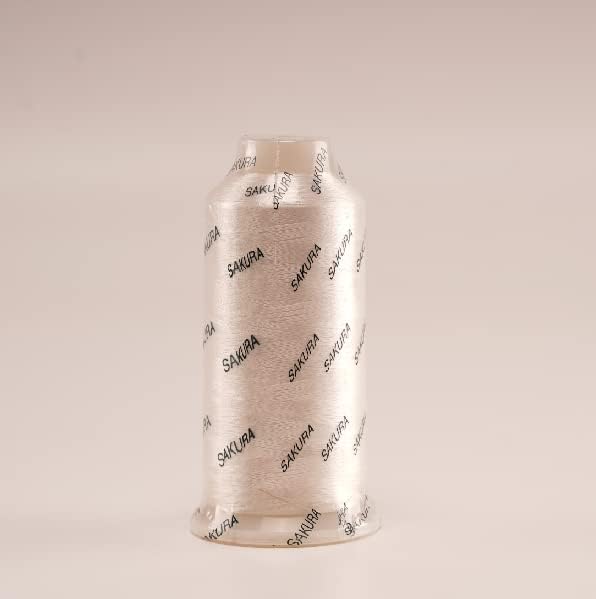 SAKTHREAD Polyester Flame-Retardant Thread 100D4300Y White Spot Flame-Retardant Thread Computer Embroidery Thread Used for Manual Sewing, Quilting, and Sewing Machines.Customization is Acceptable
