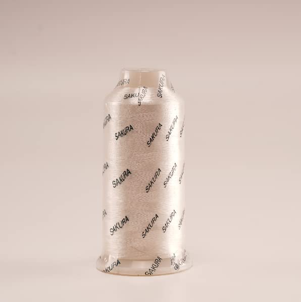SAKTHREAD Polyester Flame-Retardant Thread 100D4300Y White Spot Flame-Retardant Thread Computer Embroidery Thread Used for Manual Sewing, Quilting, and Sewing Machines.Customization is Acceptable