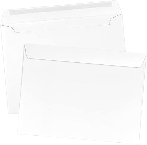 Miniatura 3 de LUXPaper - Sobres para folletos de 9 x 12 pulgadas, color blanco brillante, texto de 24 libras, 50 unidades