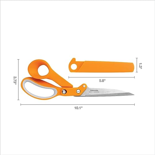 Fiskars Amplify RazorEdge Fabric Scissors - 10" Heavy Duty Fabric Shears with Ergonomic Handle - Orange - image 2