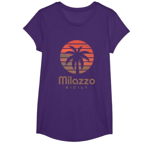 Sicily Milazzo T-Shirt, Girls, Purple, Large